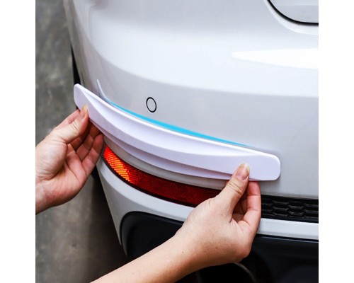 Защитная накладка на бампер белая