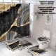 88, Комплект ковриков для ванной и туалета со шторкой 60*40 см (Золотой мрамор), , 13990 тг, 606678, Buzz Lady, Коврики для ванной