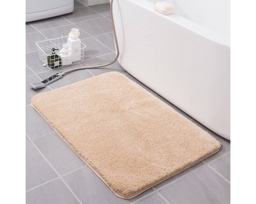 Комплект ковриков для ванной и туалета со шторкой (Белый мрамор)