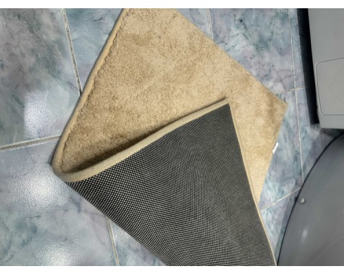 Комплект ковриков для ванной и туалета со шторкой (Белый мрамор)