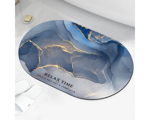 Комплект ковриков для ванной и туалета со шторкой (Белый мрамор)