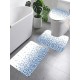 Комплект ковриков для ванной и туалета со шторкой (Пиксель)