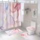 91, Комплект ковриков для ванной и туалета со шторкой 60*40 см (Розовый мрамор), , 13990 тг, 606777, Buzz Lady, Аксессуары для ванной комнаты