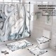Комплект ковриков для ванной и туалета со шторкой (Гранит)