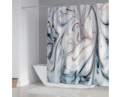 Комплект ковриков для ванной и туалета со шторкой (Гранит)