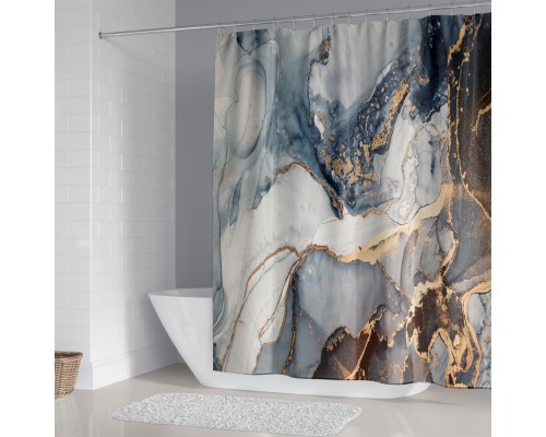 90, Комплект ковриков для ванной и туалета со шторкой 60x40 см (Серебрянный мрамор), , 13990 тг, 602836, Buzz Lady, Аксессуары для ванной комнаты