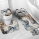 90, Комплект ковриков для ванной и туалета со шторкой 60x40 см (Серебрянный мрамор), , 13990 тг, 602836, Buzz Lady, Аксессуары для ванной комнаты