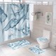 Комплект ковриков для ванной и туалета со шторкой (Мрамор)