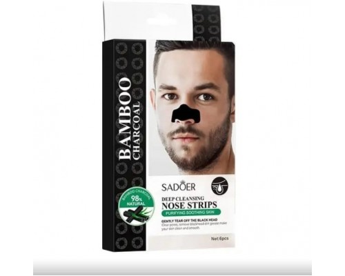 Buzz Lady полоски Bamboo Charcoal Nose Strips 6 шт