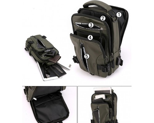 Сумка кросс-боди серая