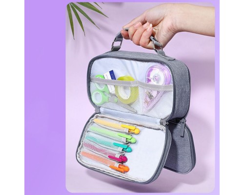 Пенал Buzz Lady Пенал универсальный BZ65467, застежка молния, серый