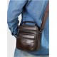 Мужская барсетка натуральная кожа с ручкой кофейная 
